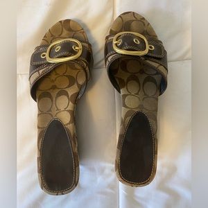 Vintage coach wedge sandal size 8.5